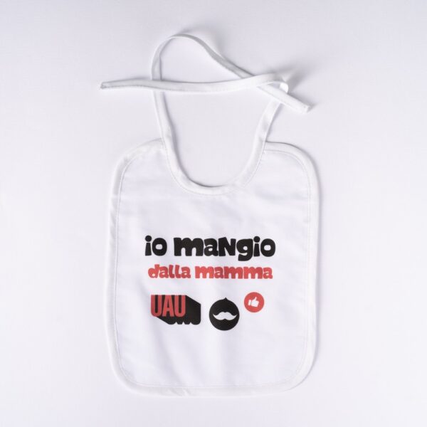 Bavaglino "Io mangio dalla Mamma"