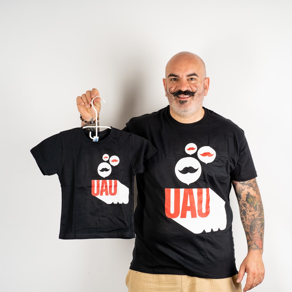 Maglietta UAU Nera Bambino- Carmelo Ferreri 02